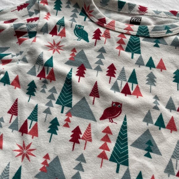 Tea Collection Kids Winter Woodland Pajama Set Size 8 - Picture 4 of 11